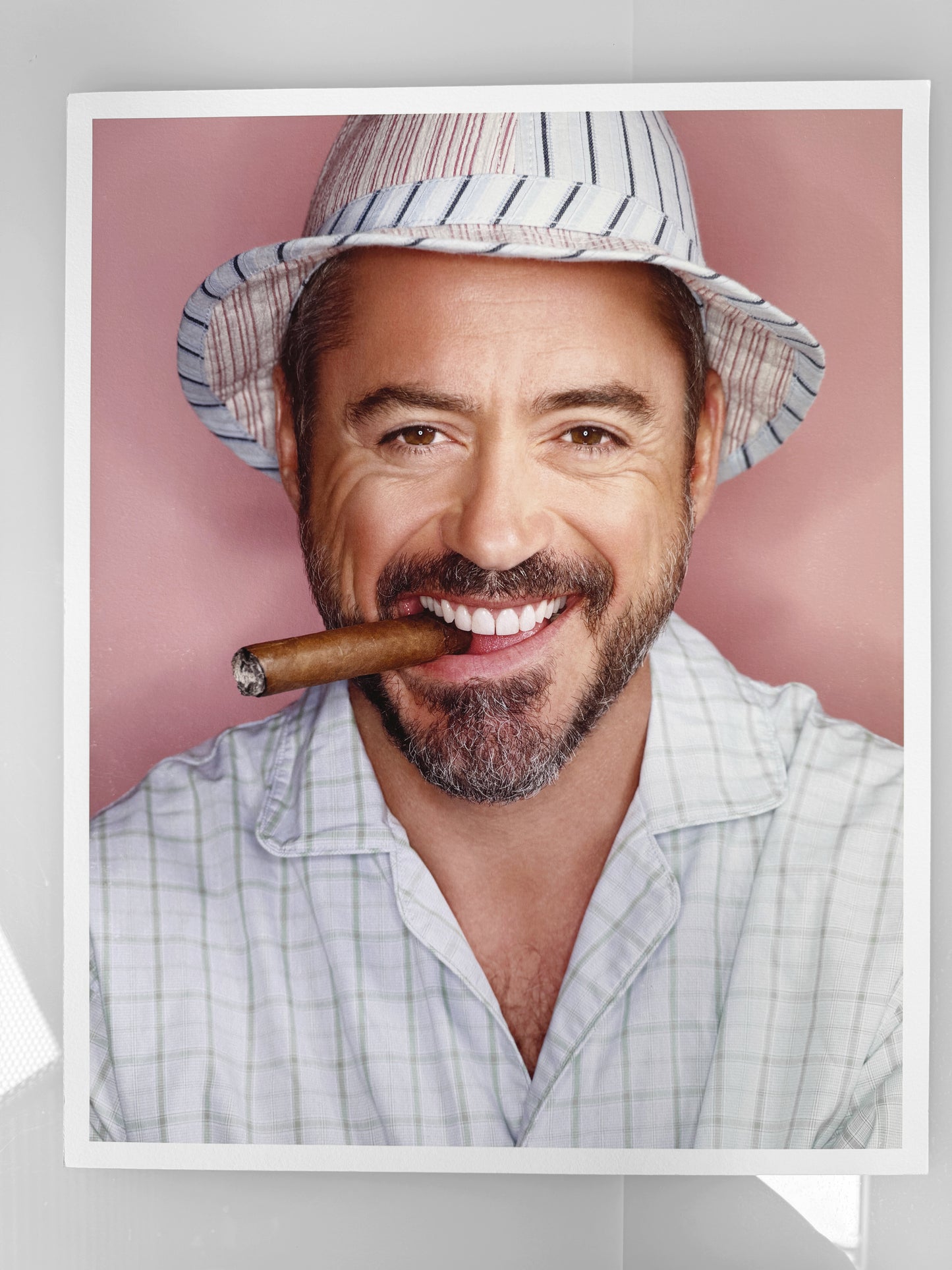 Robert Downey Jr. Cigar in Mouth in PJs - 2008
