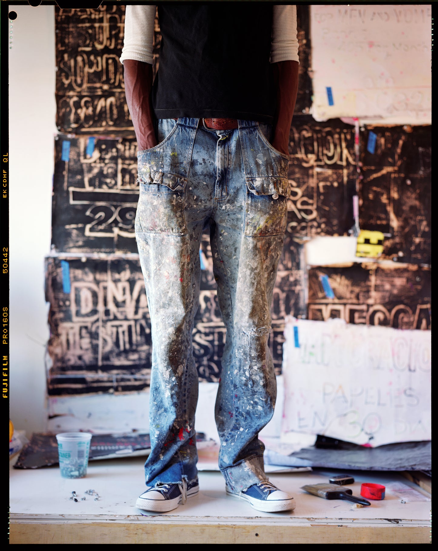 Artist, Mark Bradford - In Studio