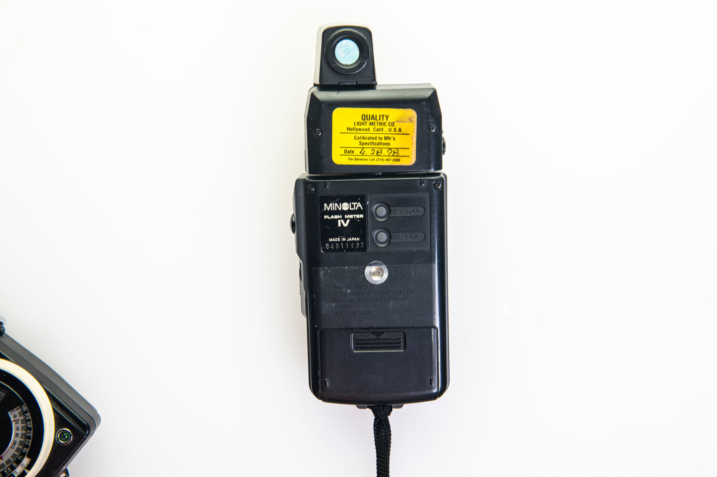 Minolta Flash Meter IV with 5 Degree Viewfinder Spot Attachment