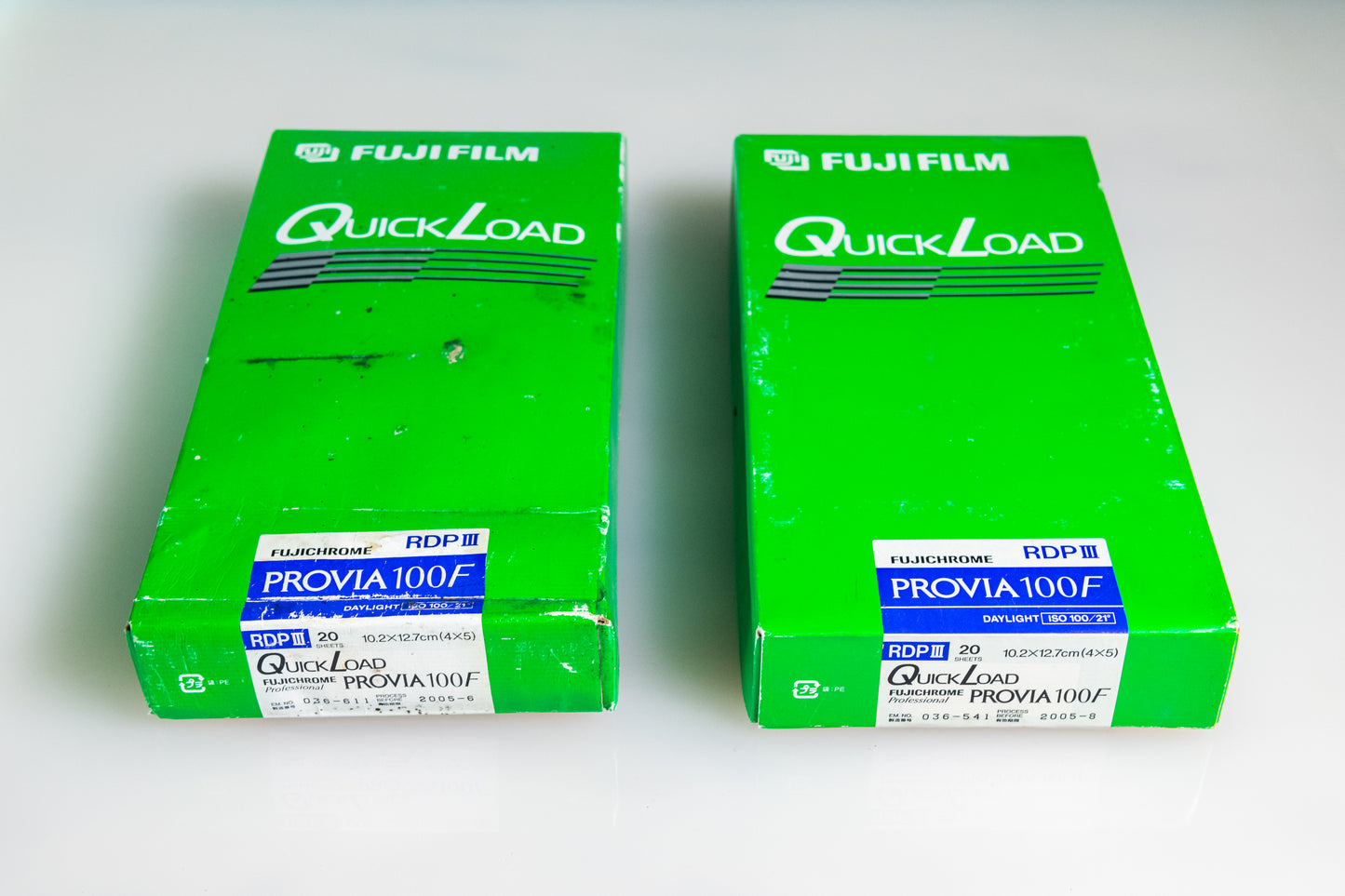 Fujifilm Provia 100F RDP III 4x5 - 2X 20 Sheets - Exp 2005