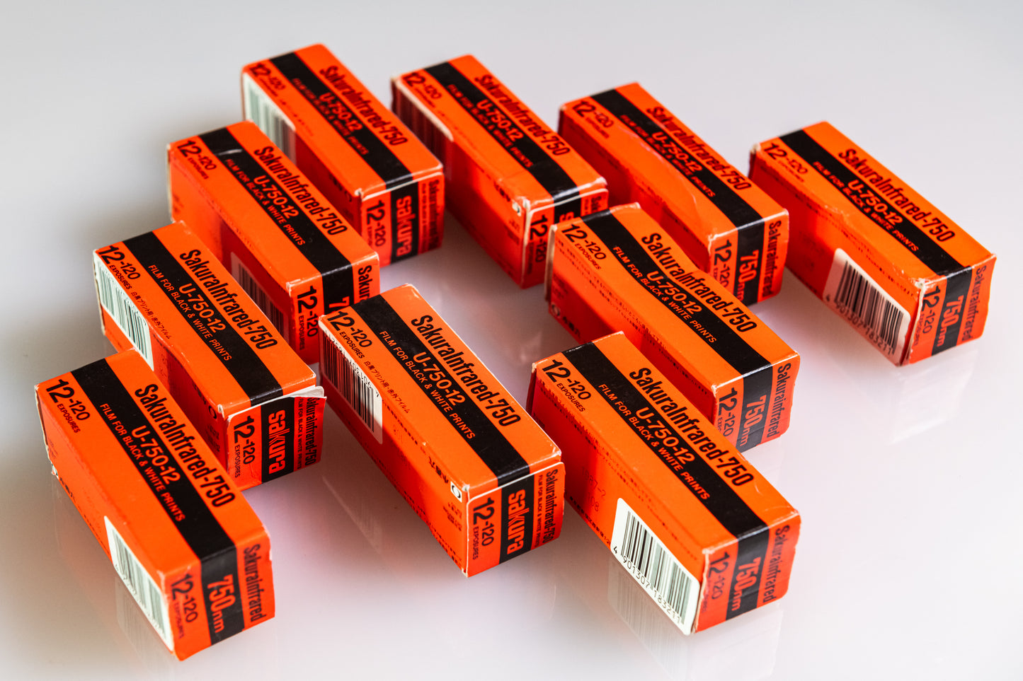10 Rolls Sakura Infared 750 B&W 120mm - Exp 1987