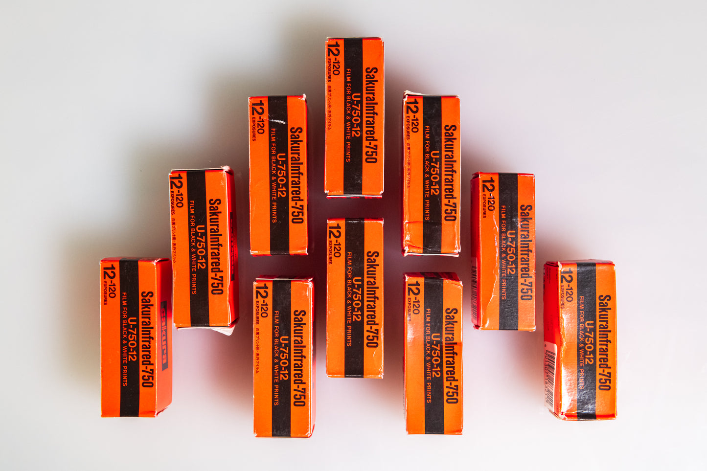 10 Rolls Sakura Infared 750 B&W 120mm - Exp 1987