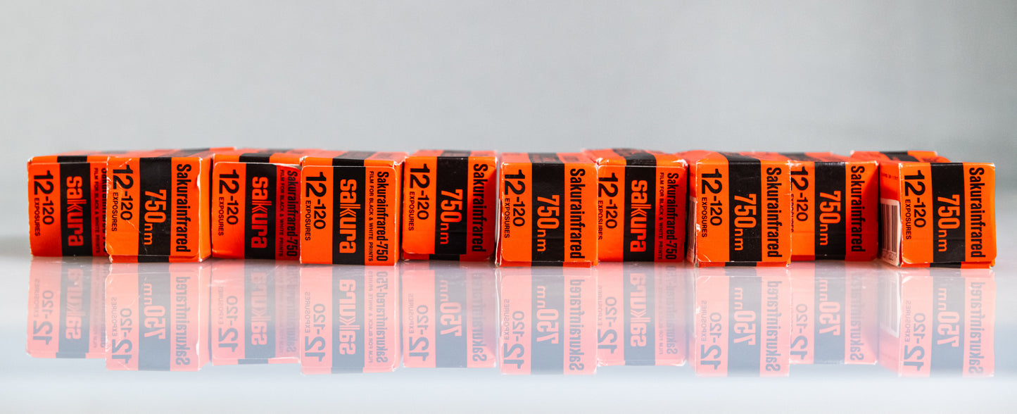 10 Rolls Sakura Infared 750 B&W 120mm - Exp 1987