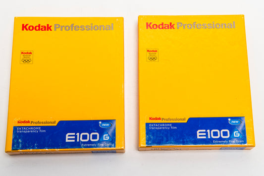 2 Boxes Kodak E100G 4x5 - 10 Sheets - Exp 2005